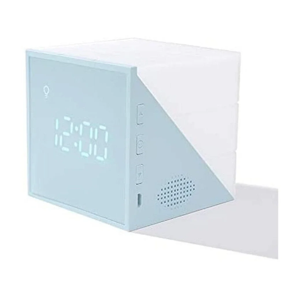 Rubik Cube Alarm Clock w/ Touch Night Light Portable Lamp Temperature Sensor